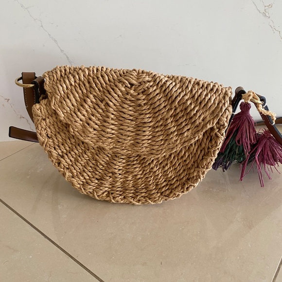 Porfois Crossbody Summer Vacation Beach Straw Lined Bag - Picture 5 of 14